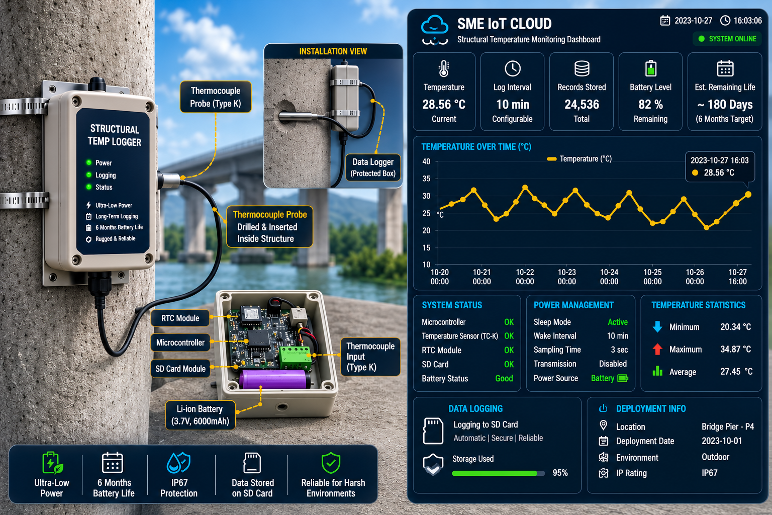 Ultra-Low-Power Structural Monitoring System
